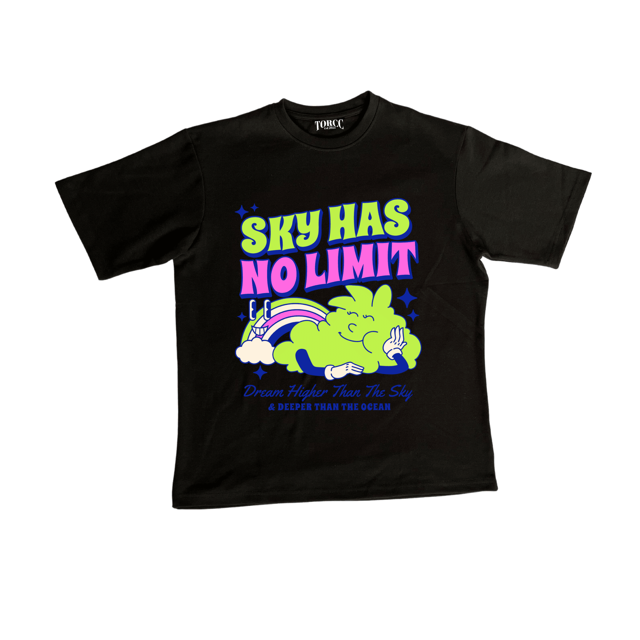 Sky Has No Limit: Oversized Graphic Tees