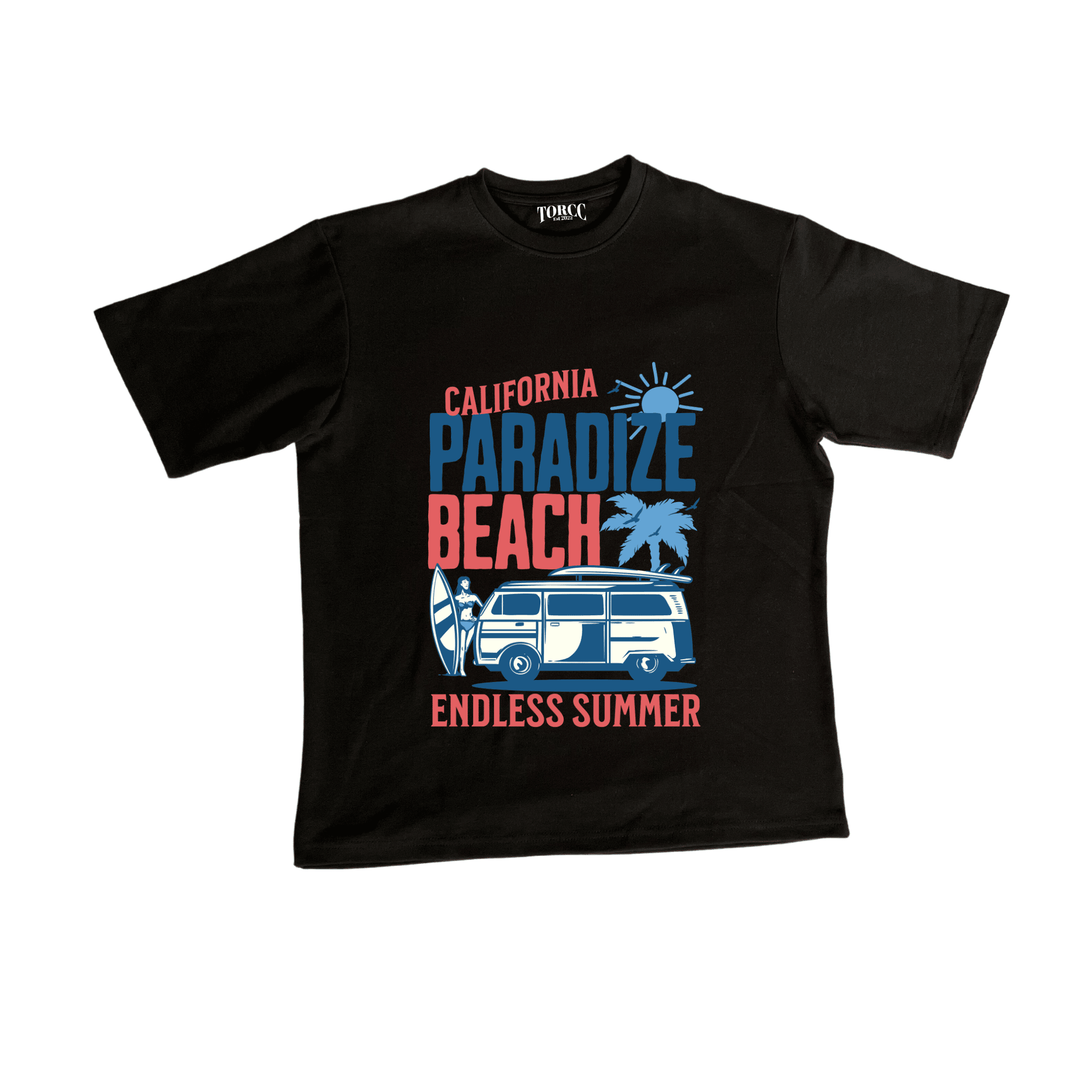 California Beach: Oversized Graphic Tees