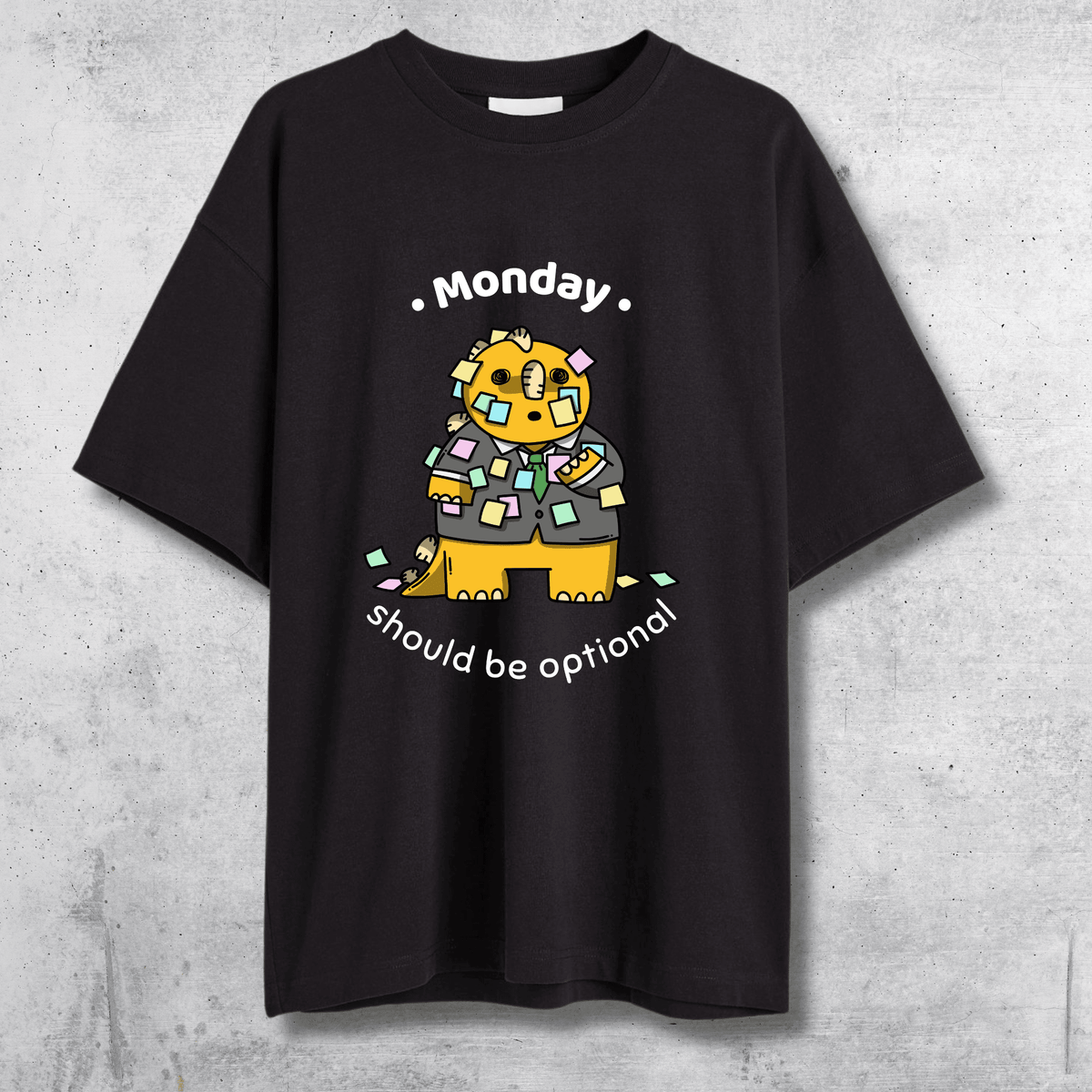 "Monday": Oversized T-shirt | Graphic Tees for men - Graphic Tees for women