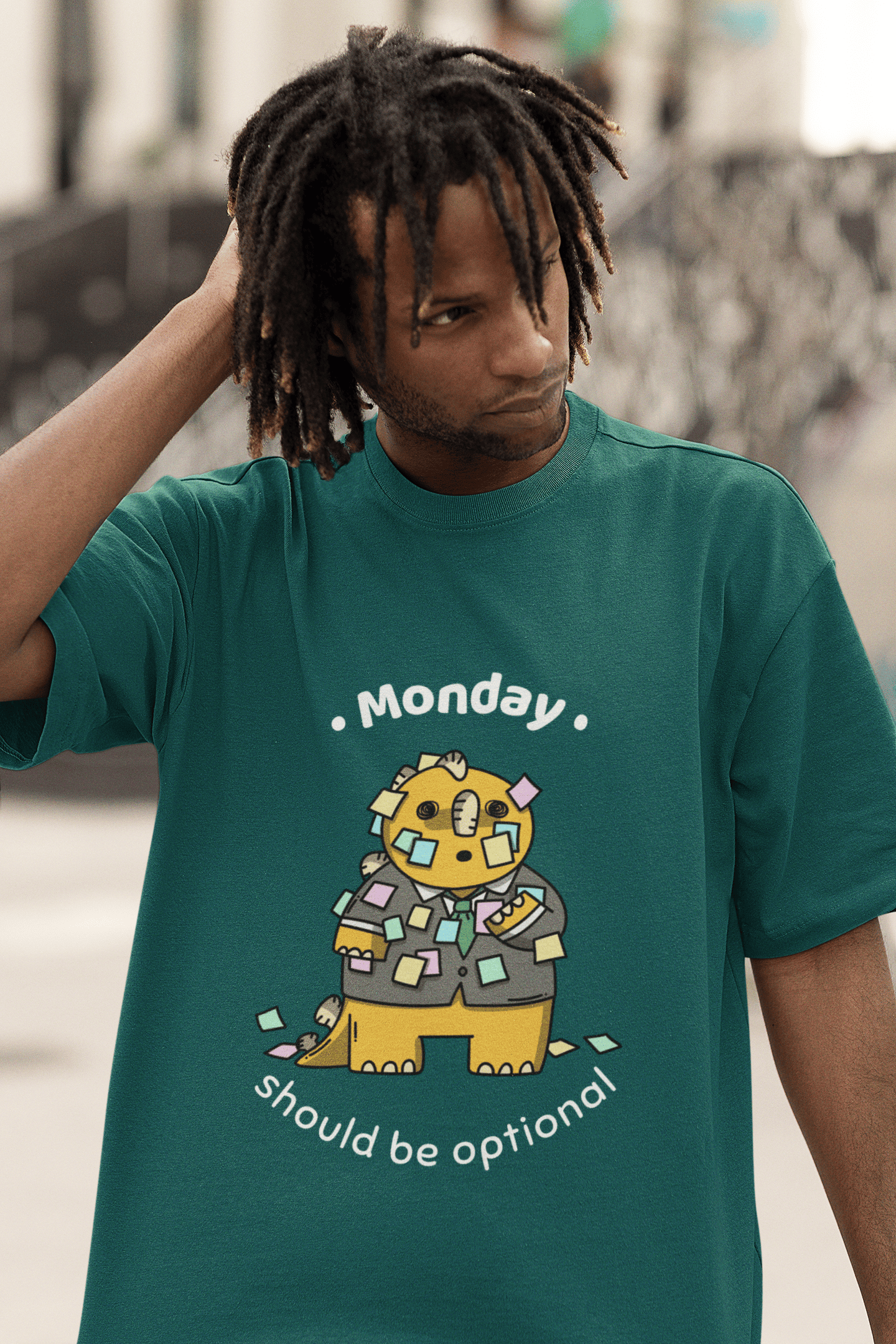 "Monday": Oversized T-shirt | Graphic Tees for men - Graphic Tees for women